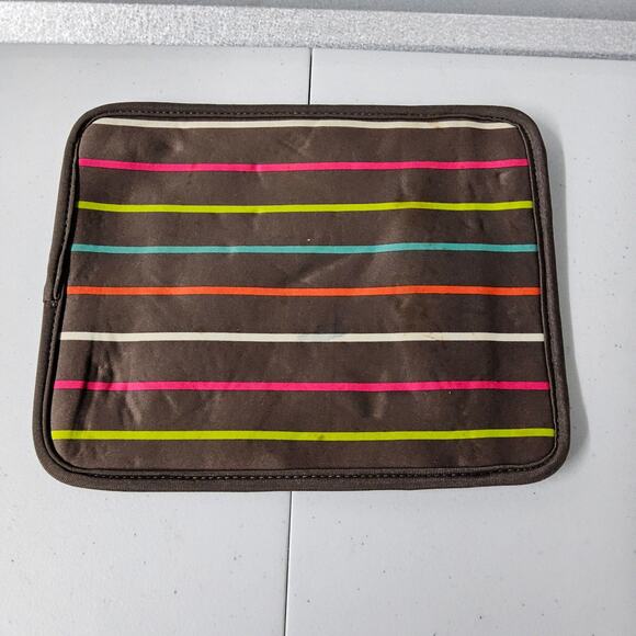 Studio C Tablet Sleeve 8.5x10.5 Brown stripped Neoprene - Picture 2 of 8